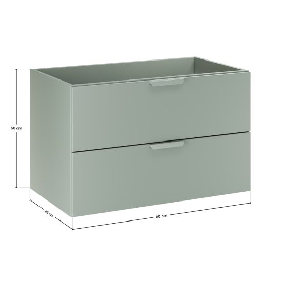 Set armadietto Comad Aster Green ASTER GREEN 82-80-46-2S, piano sopra armadietto Comad Nordic Cremona CREMONA 89-80-46 M