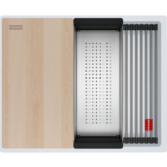 Set lavello in granito Franke Kanon 125.0749.655, rubinetto da cucina Franke Lina 115.0626.081