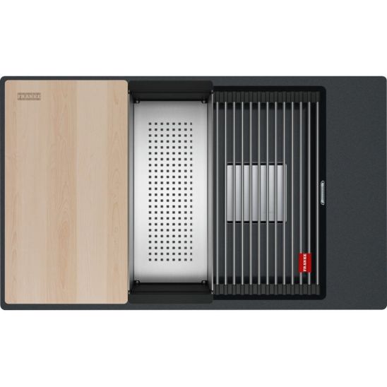 Set lavello in granito Franke Kanon 125.0749.670, rubinetto da cucina Franke Lina 115.0626.020