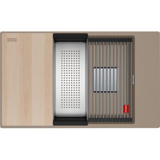 Set lavello in granito Franke Kanon 125.0749.667, rubinetto da cucina Franke Lina 115.0626.084