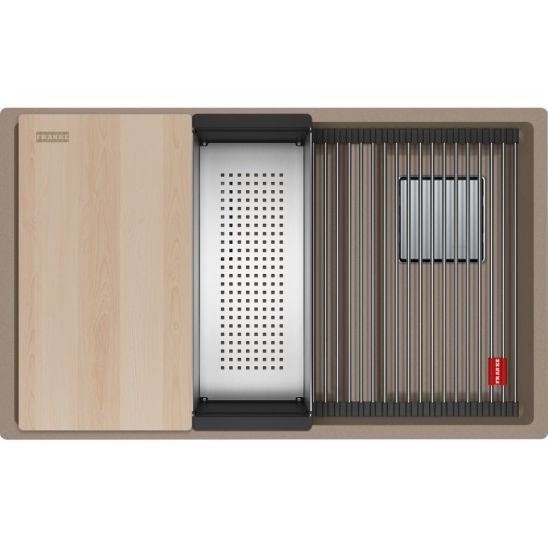 Set lavello in granito Franke Kanon 125.0749.677, rubinetto da cucina Franke Atlas Neo 115.0741.710