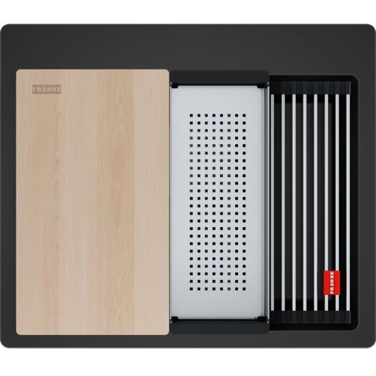 Set lavello in granito Franke Kanon 114.0749.631, rubinetto da cucina Franke Urban 115.0627.523