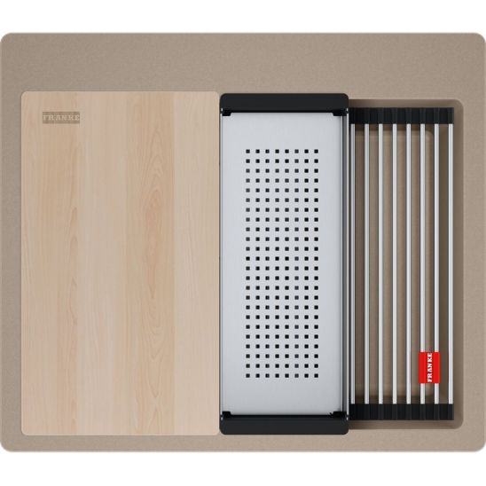 Set lavello in granito Franke Kanon 114.0749.557, rubinetto da cucina Franke Atlas Neo 115.0741.710