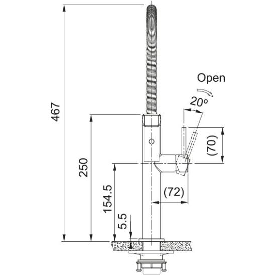 Set rubinetto da cucina Franke Pescara 115.0741.723, dispenser di liquidi Franke Atlas 112.0717.105