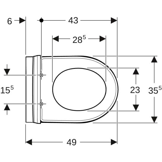 Set vaso WC Geberit iCon 503.232.00.1, modulo di installazione Geberit Duofix 111.320.00.6, 111.815.00.1, 156.050.00.1