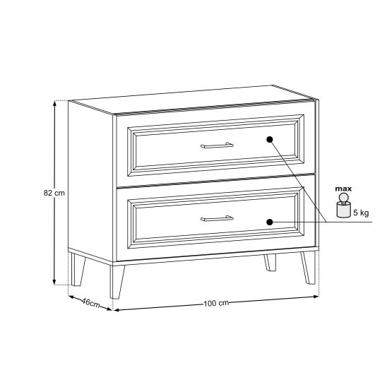 Set armadietto Comad Dorothy Ristretto DOROTHY RISTRETTO 82-100-46-2S, lavabo Comad Lena UN-LENA-MB2, RISTRETTO 89-100-46 M
