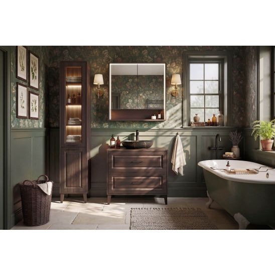 Set armadietto Comad Dorothy Ristretto DOROTHY RISTRETTO 82-80-46-2S, lavabo Comad Mona UN-MONA-MB12, RISTRETTO 89-80-46 M