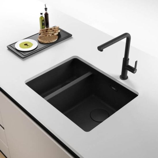 Set lavello in granito Franke Maris 125.0740.839, rubinetto da cucina Franke Lina 115.0626.055