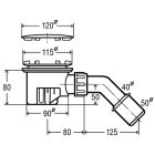 Set box doccia Ravak Blix 3B270C00Z1, piatto doccia semicircolare Ravak Ronda GPX2240132, 364786