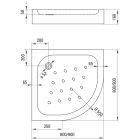 Set box doccia Deante Funkia KYP_052K, piatto doccia semicircolare Deante Standard New KTA_054B