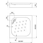Set box doccia Deante Funkia KYC_642K, piatto doccia quadrato Deante Corner KTC_042B, NHC_025C