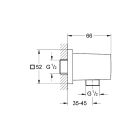 Set soffione doccia con braccio Grohe Rainshower 26564000, rubinetto per vasca e doccia Grohe Eurocube 24062000, 27702000, 35600000, 27704000