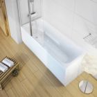 Set vasca da bagno rettangolare Ravak Chrome C731000000, sifone per vasca da bagno Ravak X01305, GPX2240015