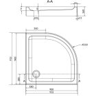 Set box doccia Cersanit Moduo S162-010, piatto doccia semicircolare Cersanit Tako S204-004