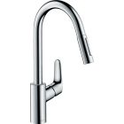 Set lavello in acciaio Hansgrohe S 71 43302800, rubinetto da cucina Hansgrohe Focus M41 31815000