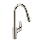 Set lavello in acciaio Hansgrohe S 71 43427800, rubinetto da cucina Hansgrohe Focus M41 31815800