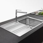 Set rubinetto da cucina Oltens Borga 35207100, lavello in acciaio Franke Smart 101.0356.723