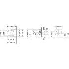 Set vaso WC Duravit ME by Starck 2530090000, copriwater Duravit ME by Starck 0020190000
