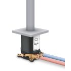 Set rubinetto per vasca e doccia Grohe Essence 23491001, elemento di montaggio a pavimento Grohe 45984001, 23590001