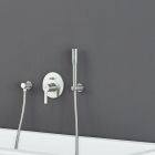 Set soffione doccia con braccio Grohe Rainshower 26558DC0, rubinetto per vasca e doccia Grohe Essence 24058DC1, 26658DC0, 27400DC0, 28362DC1