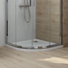 Set box doccia Oltens Vorma 20102100, piatto doccia semicircolare Oltens Superior 16002000