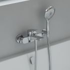 Set rubinetto per vasca e doccia Oltens Vernal 34004100, doccetta Oltens Driva EasyClick 37101110, 37200100, 37401100