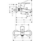 Set rubinetto per vasca e doccia Hansgrohe Focus 31940000, rubinetto per lavabo Hansgrohe Focus 31730000