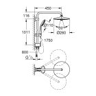 Set set doccia Grohe Euphoria 27421002, rubinetto per vasca e doccia Grohe Grohtherm 800 34567000