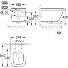 Set vaso WC Grohe Euro Ceramic 3932800H, modulo di installazione con placca di comando Grohe Solido 38811KF0, 39331001