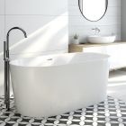 Set vasca da bagno freestanding Oltens Inga 12007000, copertura piletta Oltens 09002800