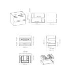 Set armadietto Oltens Vernal 60000400, piano sopra armadietto Oltens Vernal 63004300