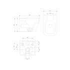 Set modulo di installazione Tece Base 9400407, vaso WC con copriwater a discesa lenta Omnires Fontana FONTANAMWBP, 9.240.401