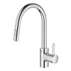 Set lavello in acciaio Grohe K700 31574SD1, rubinetto da cucina Grohe Eurosmart Cosmopolitan 31481001