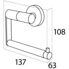 Set scopino WC Tiger Boston 307430746, portarotolo Tiger Boston 309030746