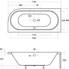 Set vasca da bagno angolare Besco Avita #WAV-180-NL, rivestimento per vasca da bagno Besco Avita OAV-180-NSR