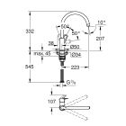 Set lavello in granito Grohe K400 31639AP0, rubinetto da cucina Grohe Bauloop 31368001