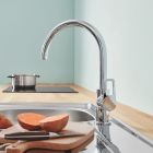 Set lavello in granito Grohe K400 31639AP0, inserto gocciolatoio Grohe 40853SD0, 40854SD0, 31368001