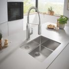 Set lavello in acciaio Grohe K700 31574SD1, rubinetto da cucina Oltens Myvat 35205300