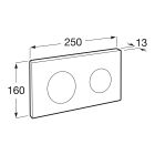 Set modulo di installazione Roca Duplo One A890070020, placca di comando Roca PL A890189001