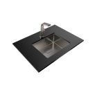 Set lavello in acciaio con sifone Teka Flexlinea 115000024, rubinetto da cucina Teka ICC 116030005