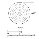 Set soffione doccia Roca Rainsense A5B3950CN0, rubinetto per doccia Roca Naia Black A5A2B96CN0, A525869403, A5B0250CN0