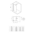 Set porta doccia Deante Kerria Plus KTSX041P, parete doccia walk-in Deante Kerria Plus KTS_038P