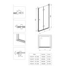 Set porta doccia Deante Kerria Plus KTSXN42P, parete doccia walk-in Deante Kerria Plus KTS_N30P