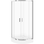 Set box doccia Cersanit Arteco S157-001, piatto doccia semicircolare Cersanit Tako S204-003