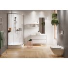 Set box doccia Cersanit Arteco S157-001, piatto doccia semicircolare Cersanit Tako S204-003