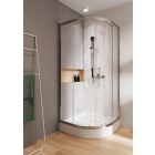 Set box doccia Cersanit Arteco S157-001, piatto doccia semicircolare Cersanit Tako S204-003