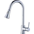 Set lavello in granito Laveo Barbados SBB520T, rubinetto da cucina Laveo Daru BLD069D