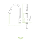 Set lavello in granito Laveo Barbados SBB520T, rubinetto da cucina Laveo Daru BLD069D