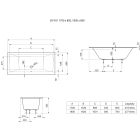 Set vasca da bagno rettangolare Roca Savai A248590000, parete vasca Roca Capital AM4111512M, A5A0111C00