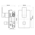 Set rubinetto per vasca e doccia Hagser Ulva HGR60000034, soffione doccia Hagser Ella HGR13000037, HGR14000037, HGR11000037, HGR80000037, HGR15000037